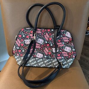 Betty Boop Black and Pink Patterned Shoulder Bag